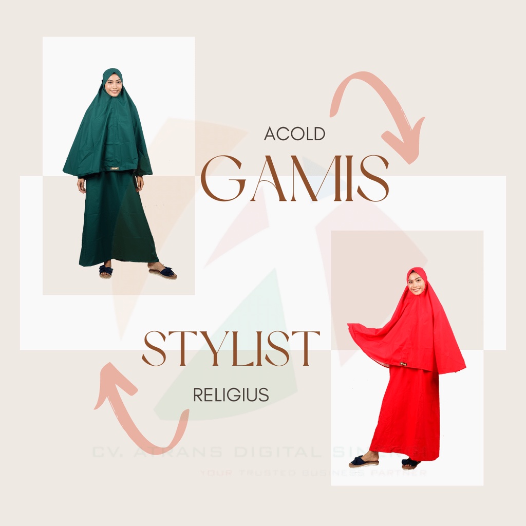 JAS HUJAN WANITA ACOLD MODEL GAMIS MUSLIMAH / HIJAB / KERUDUNG