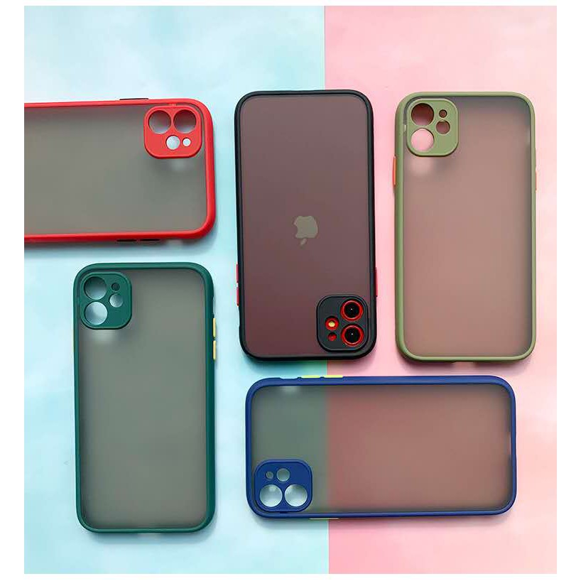 Casing Silikon Iphone 12 12pro 12promax 12mini X Xs Max Xr 6 6s 7 8 + 11 Pro Max Shockproof Warna Matte Transparan