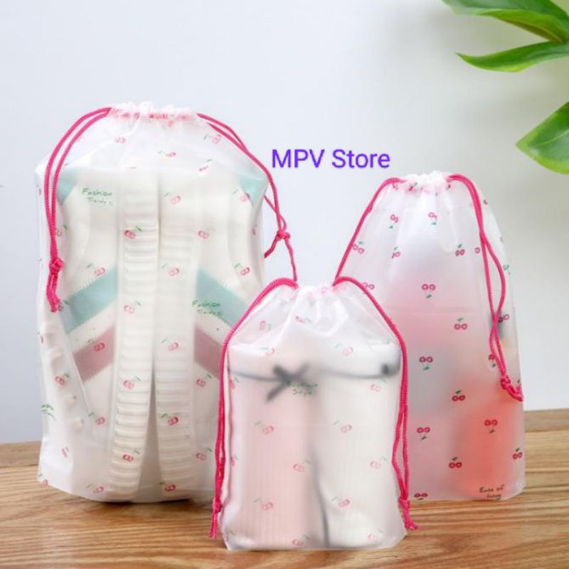 Travel Pouch Serut Motif l Tas Serut Serba Guna l Tas Makeup l Tas Waterproof