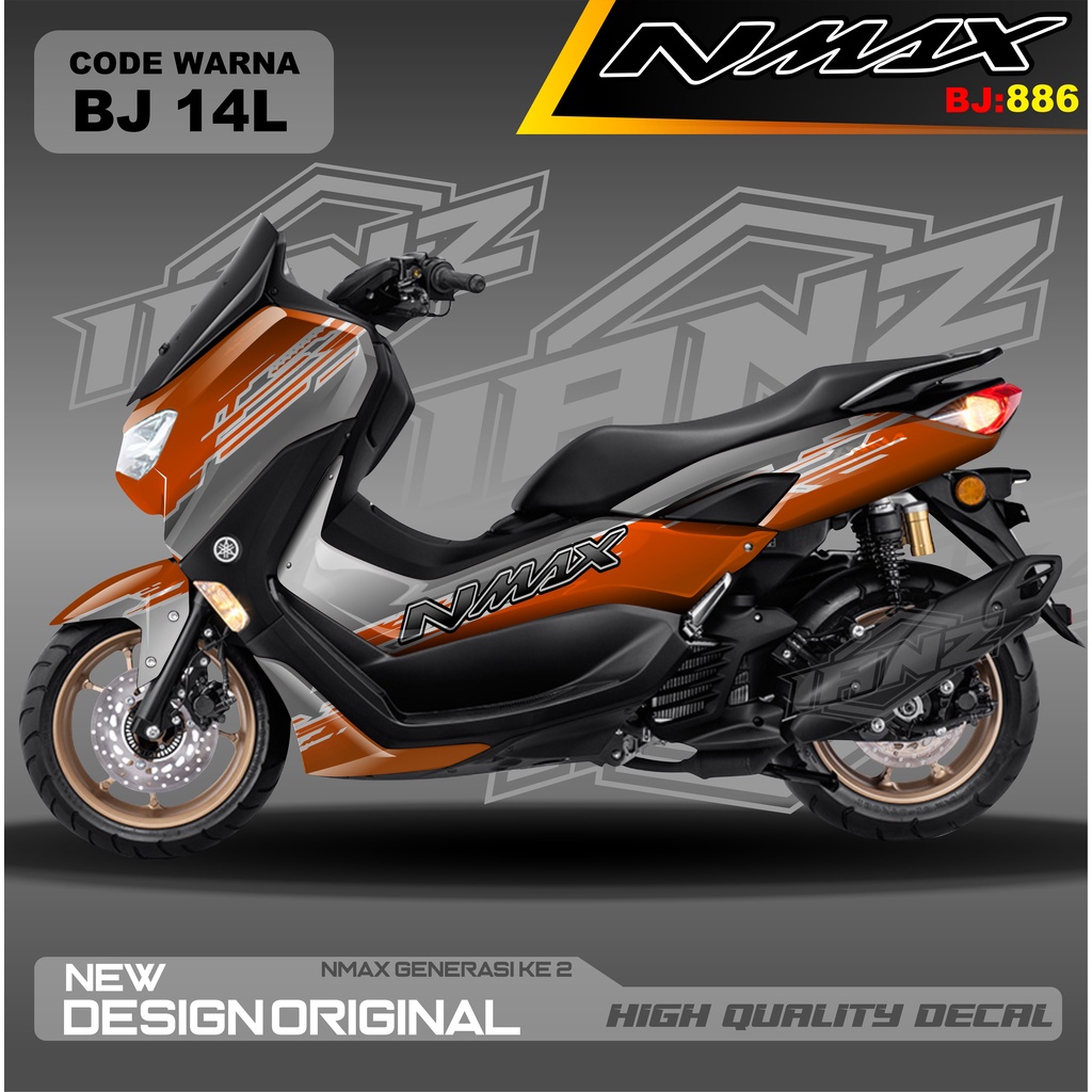 DECAL STIKER NEW NMAX FULL BLOK BODY MOTOR/ DECAL FULL BODY NMAX / DECAL STIKER FULL BODY NMAX / STIKER DECAL NMAX TERBARU