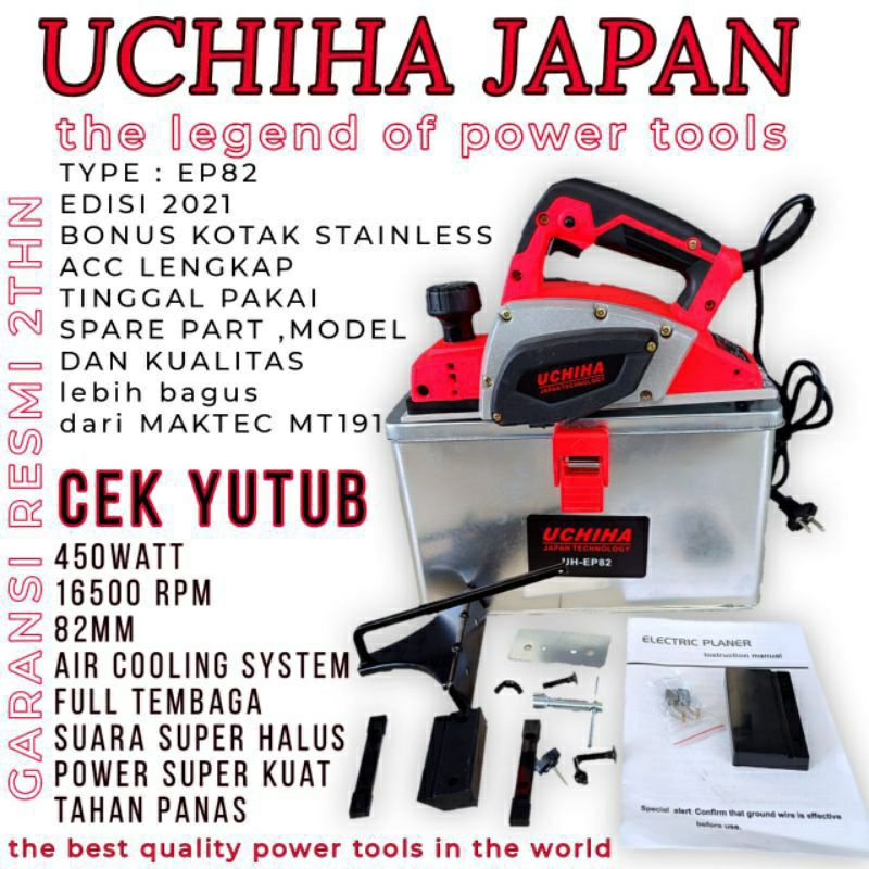 PLANNER TYPE UC-82 UCHIHA MESIN SERUT KAYU PLANER KETAM PASAH