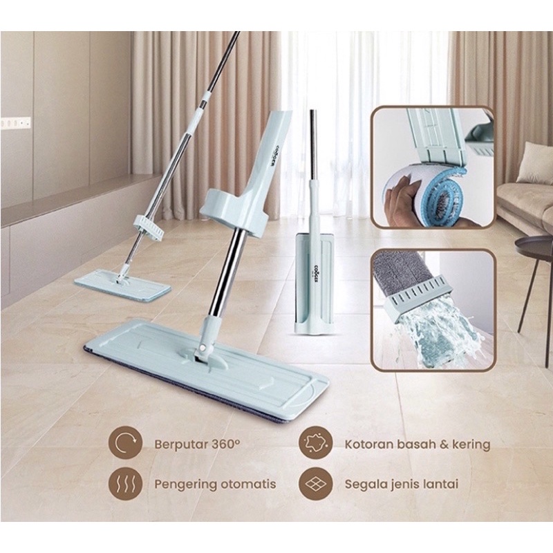 ALAT PEL LANTAI PUTAR ULTRA SPIN MOP 360 DERAJAT SUPER MAGIC MOP FBL