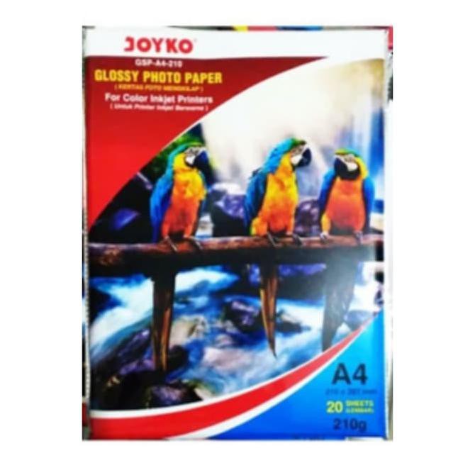 

Sale Kertas Foto / Glossy Paper A4 210 gr JOYKO