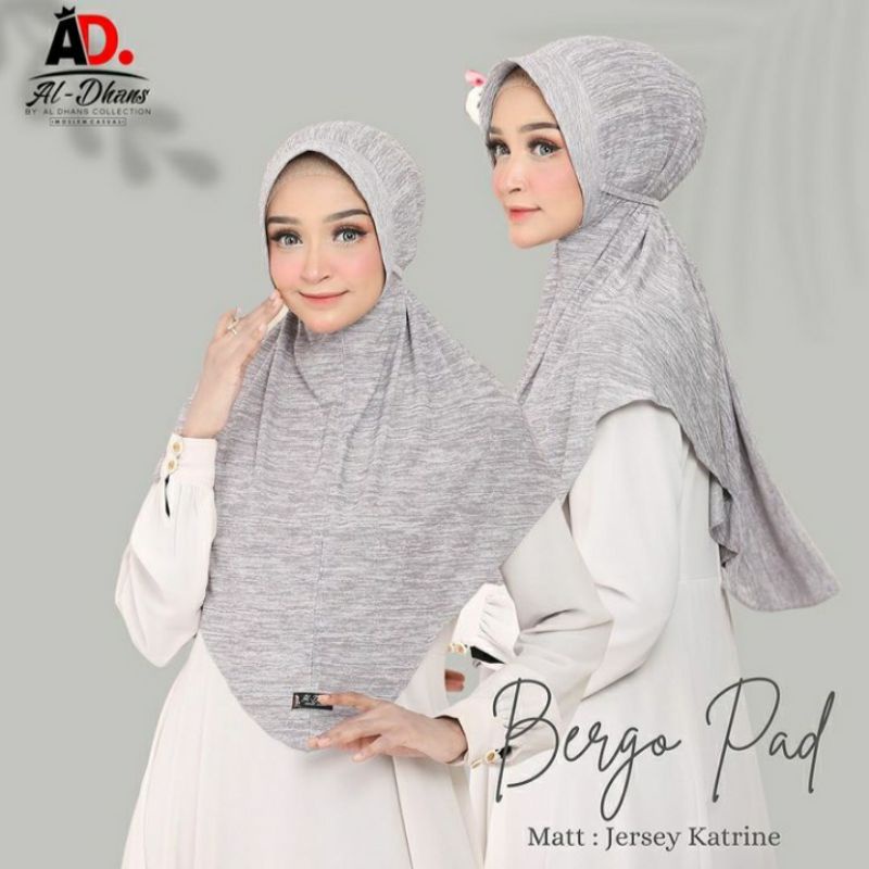 Jilbab Instan Jersey Hijab Simple Bergo Pad Katrine ori AlDhans