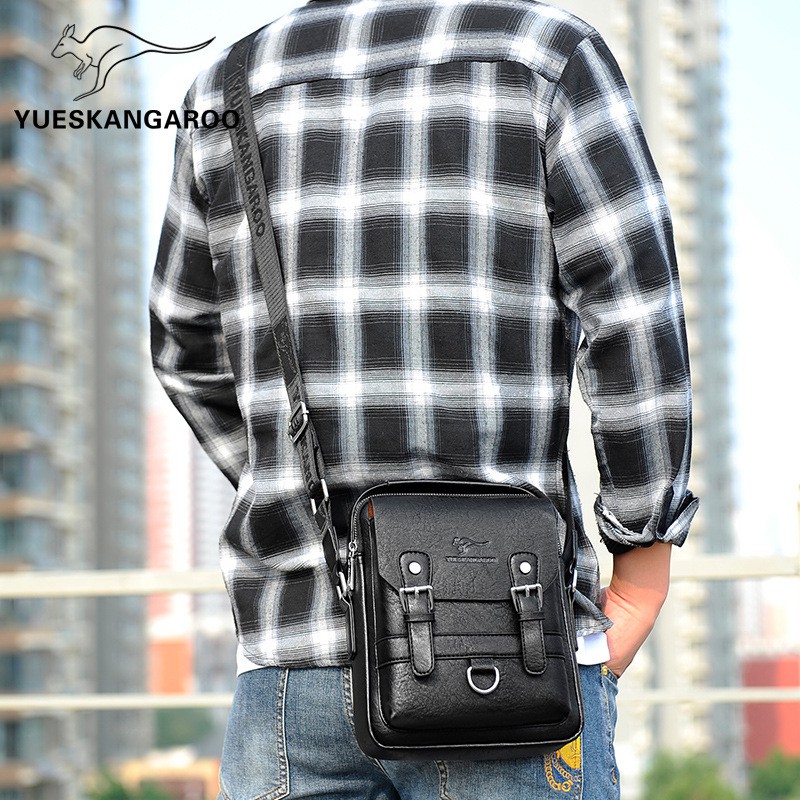 [ORIGINAL] Yueskangaroo Tas Selempang Kulit Import Pria Business Men's Shoulder Bag Korean Style