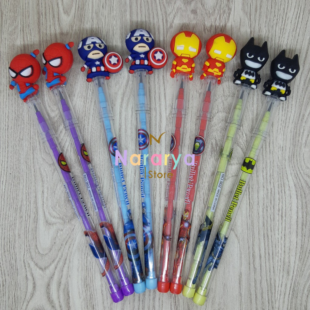 

2x Pensil Susun Superhero II / Pensil Karakter / Pensil Lucu / Alat Tulis Sekolah