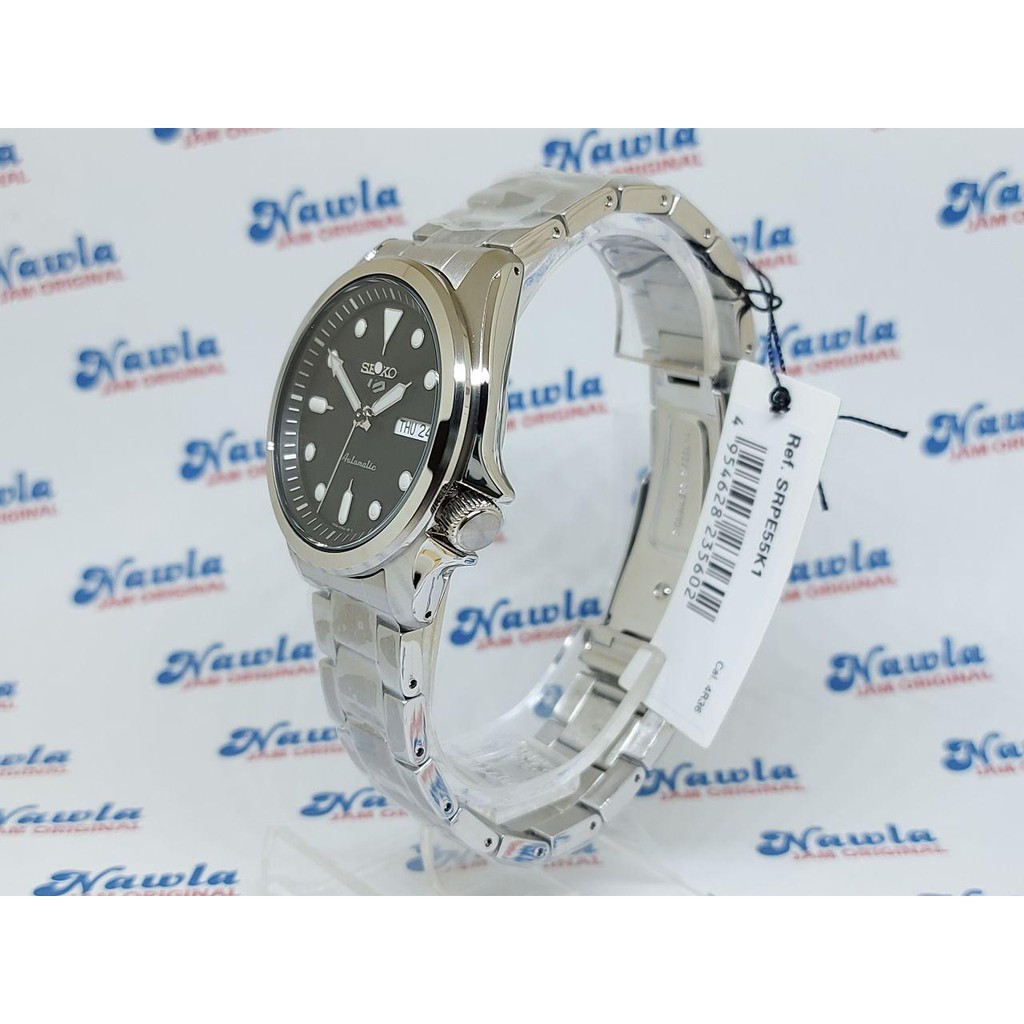 Seiko 5 Sports SRPE55K1 Automatic Black Dial - Jam Tangan Pria SRPE55