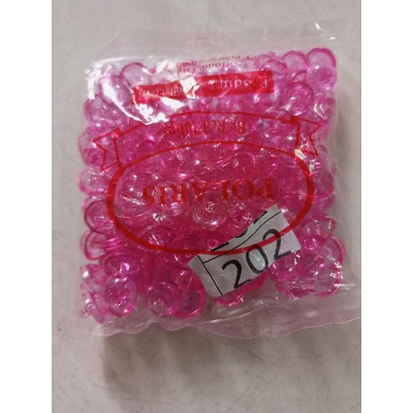 Kancing baju Jamur POLARIS bening aneka warna ukuran 13mm isi 144pcs