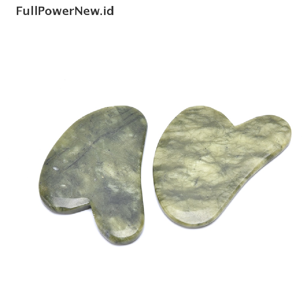 [Full] Natural Green Jade Stone Gua sha Massage Tool for face GuaSha Massager Board .