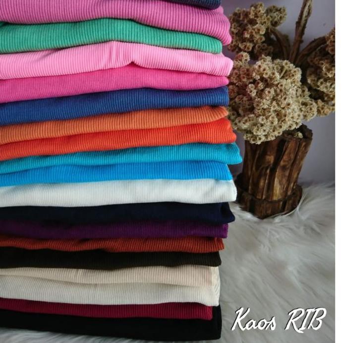 Harga Murah ✼ KAOS IMPORT RIB WAFER PANJANG / GROSIR KAOS GAP RIP Z&K