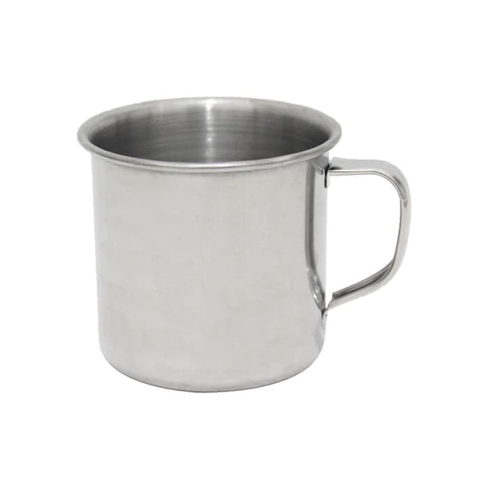 6Pcs Cangkir Stainless Steel 7cm / Mug Air Minum 7 Cm / Gelas Kopi Gagang