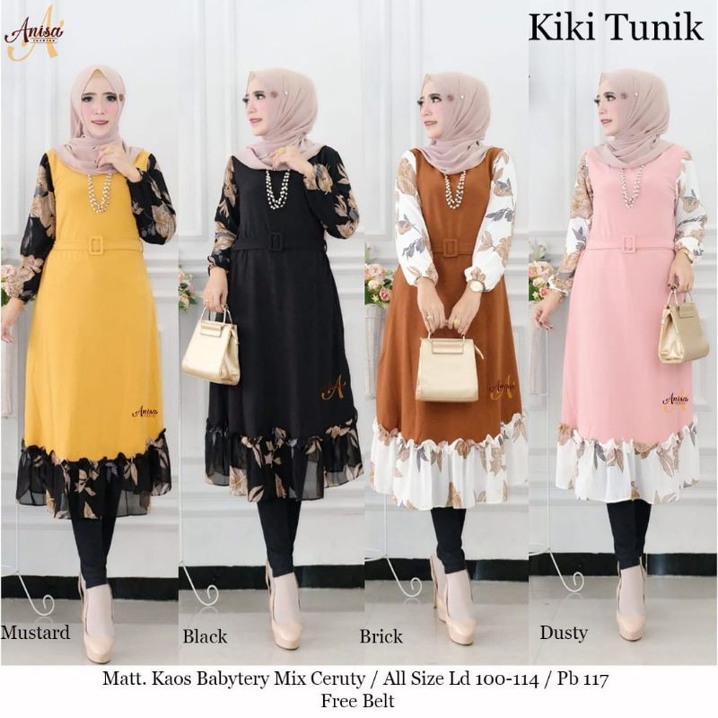 Kiki Tunik | Tunik High Quality Ori by Anisa | Tunic Best Seller