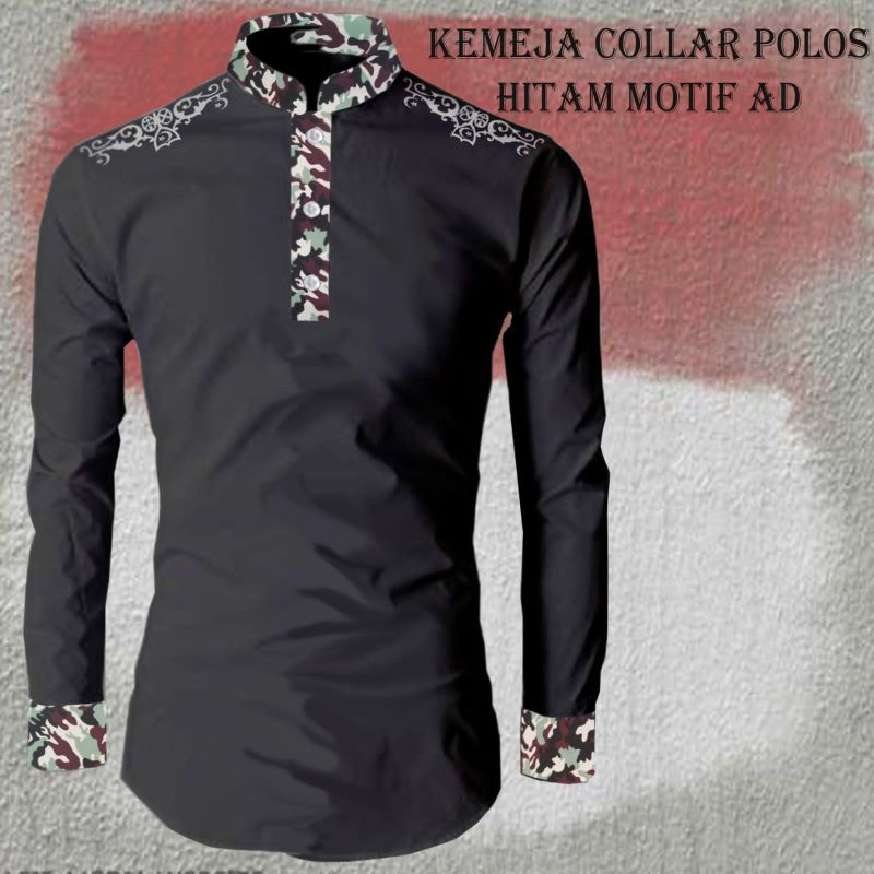 kemeja koko motif loreng/army