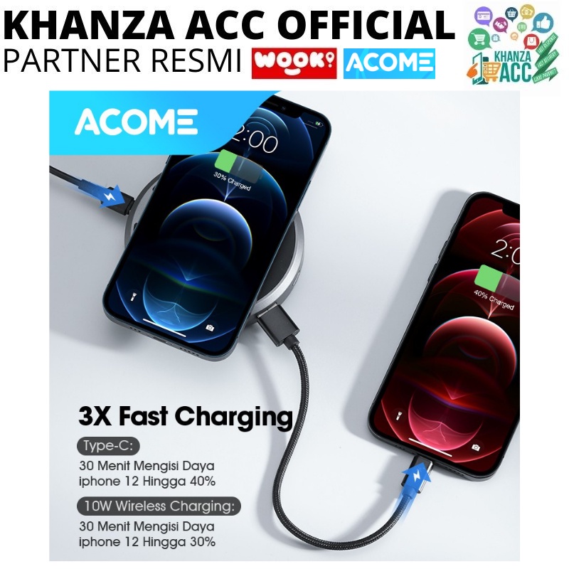 KHANZAACC ACOME AWC01 Wireless Charging QI Quick Charge 10W 4Port