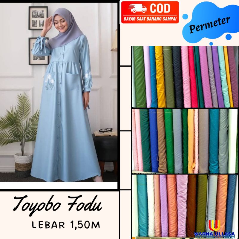 KAIN KATUN TOYOBO FODU, Bahan Atasan, Bahan Gamis, Bahan Baju Koko, Bahan Kombinasi, Toyobo Original