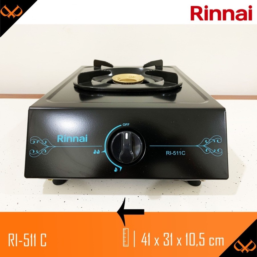Kompor Gas 1 Tungku teplon - Rinnai 511c