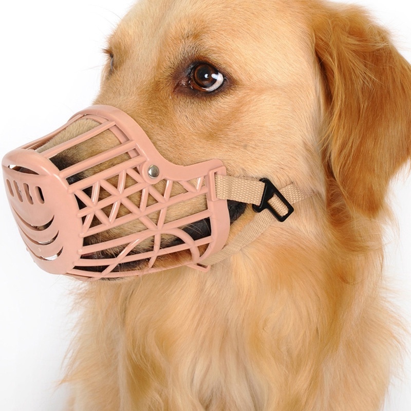 ★〓YUFeiPet〓★Pet Supplies Dog Muzzle Fence Type Plastic Mesh Pet Mask Breathable Dog Mouth Guard Bite Cover