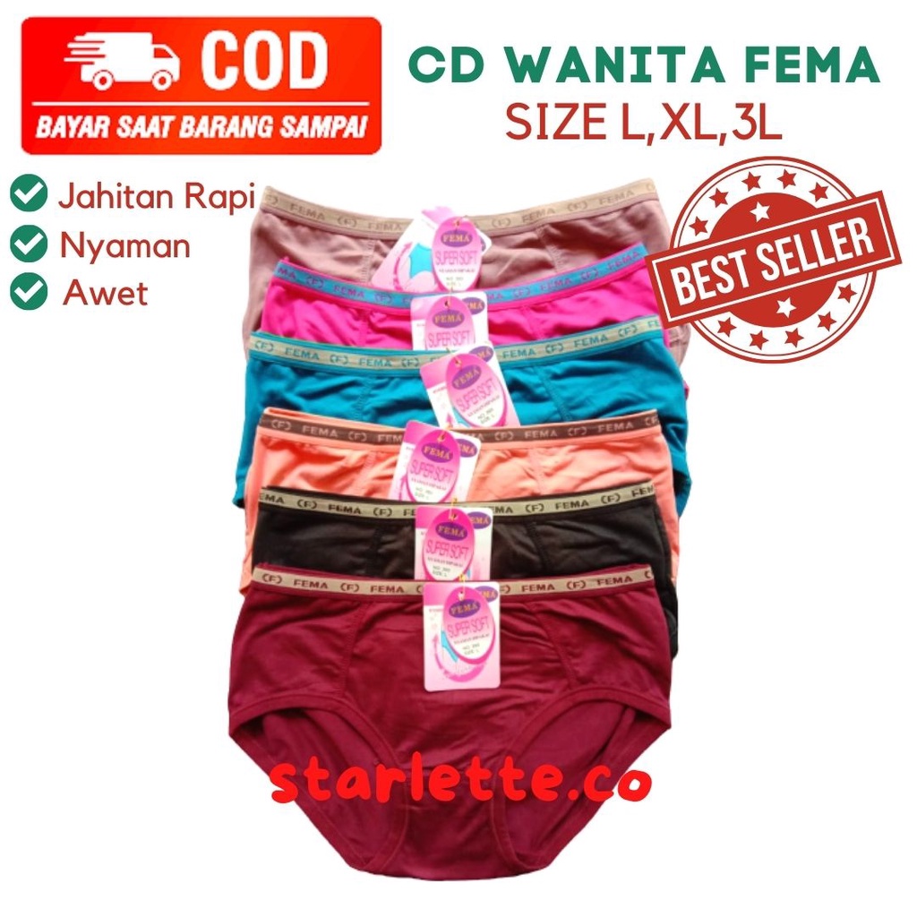 6 pcs CD FEMA 393 Celana Dalam IMPORT PREMIUM