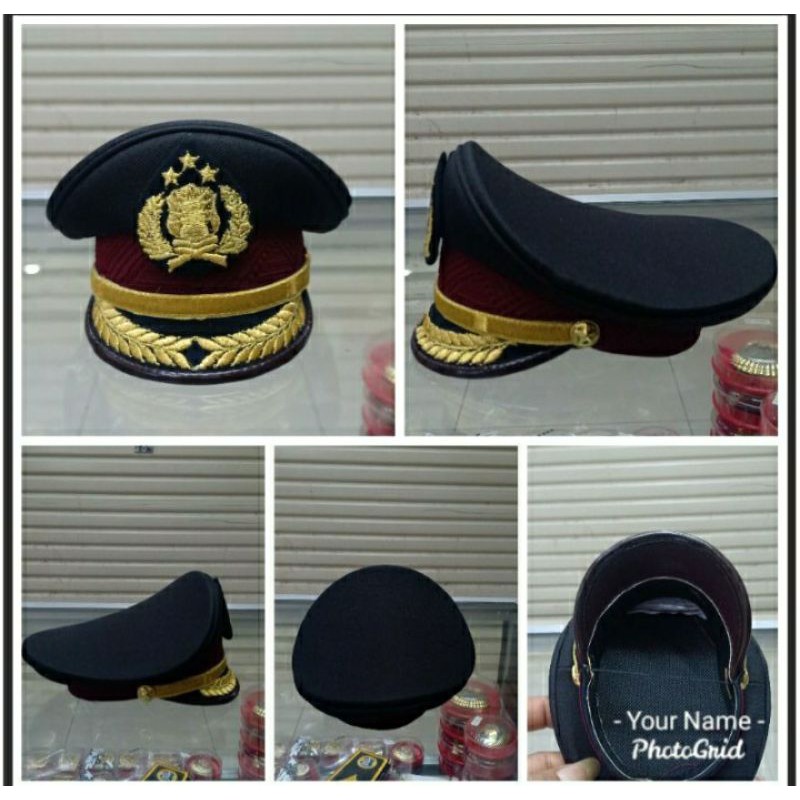 Miniatur topi pet polisi pamen miniatur pamen polisi
