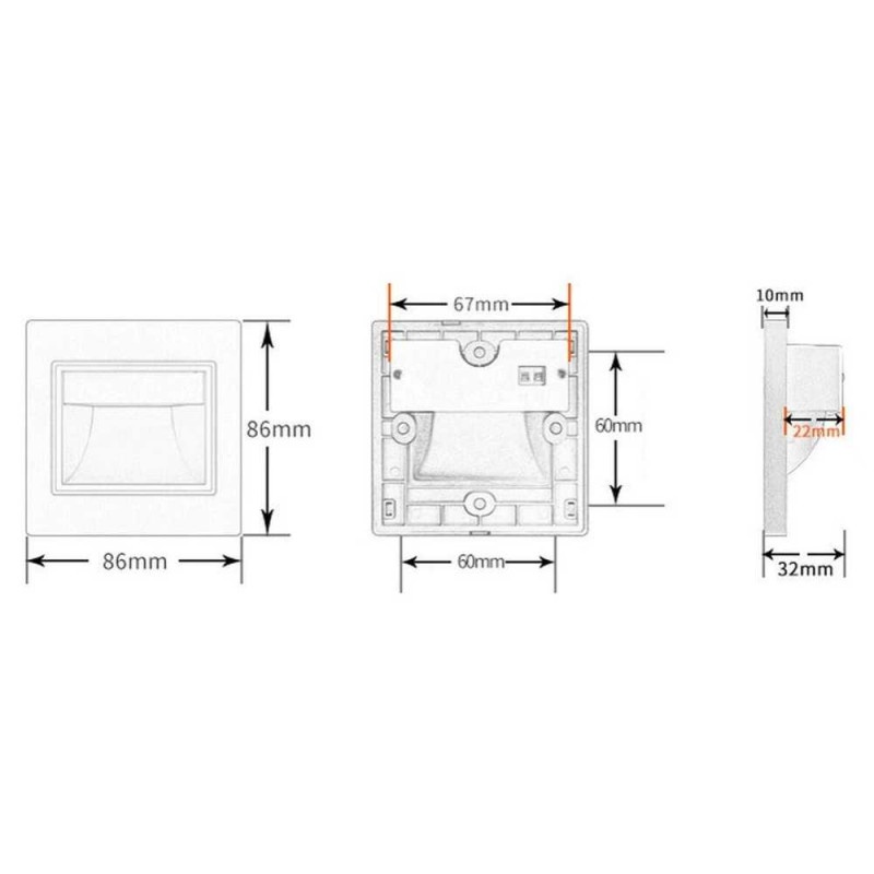 Lampu LED Dinding Tangga Rumah PIR Sensor