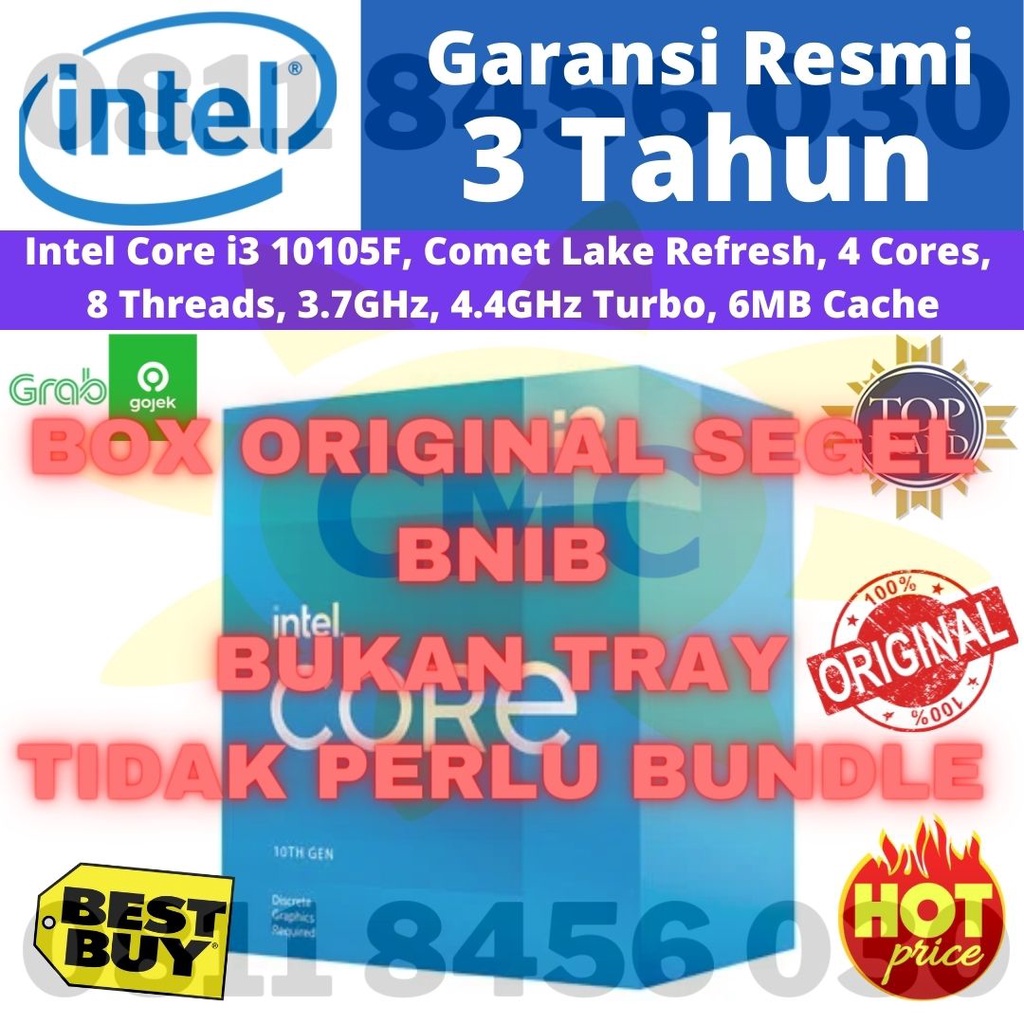 Processor Intel Core i3 10105F LGA1200 BOX