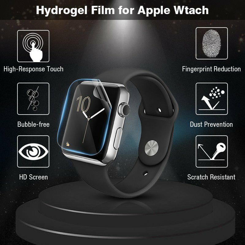 iwatch 1 2 3 4 5 ANTI GORES HYDROGEL FULL COVER, BENING CLEAR GEL PELINDUNG DEPAN