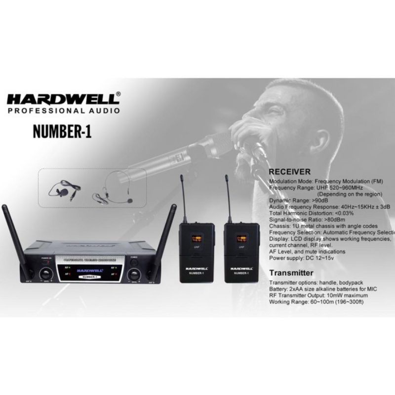 mic wireless hardwell Number 1. mic 2clip on+2headset.original
