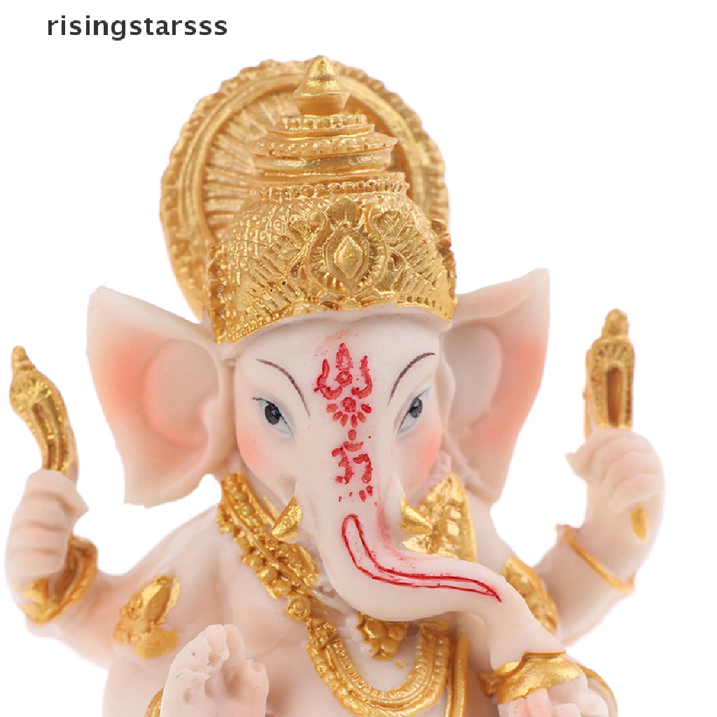Ornamen Patung Gajah God Hindu Bahan Resin Untuk Desktop