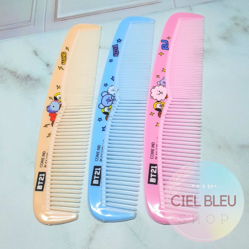 Aneka Sisir BTS Karakter BT21 Aneka Warna JUMBO  untuk Anak Dewasa