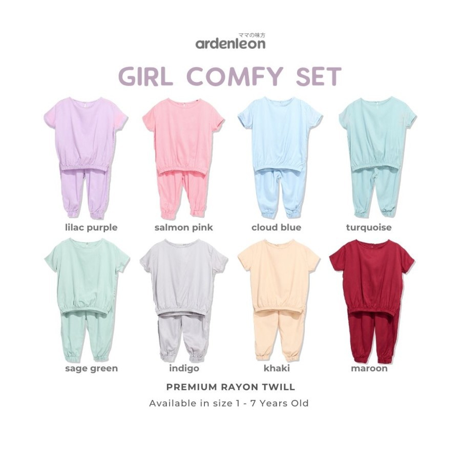 Ardenleon Girl Comfy Set / Setelan Baju Anak Perempuan Arden Leon