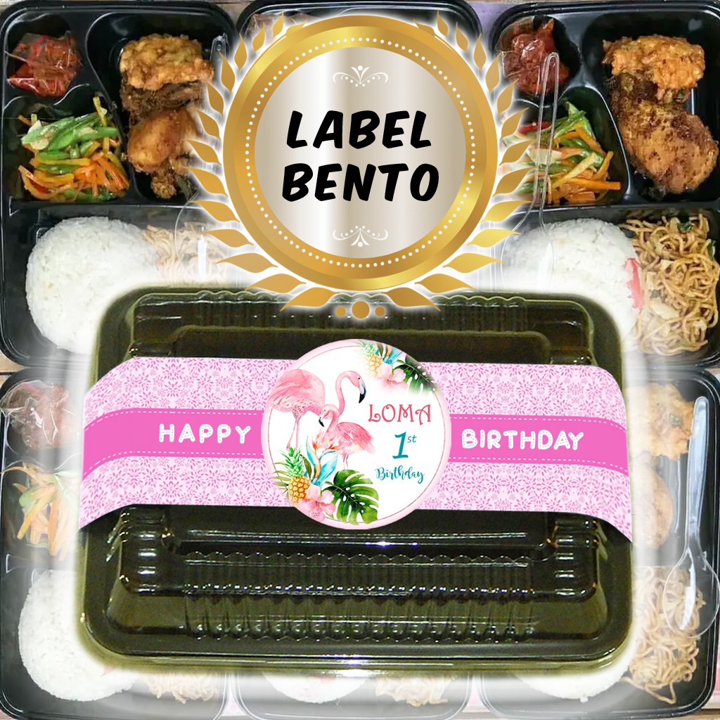 

FLAMINGO - LABEL BENTO / LABEL AQIQAH / LABEL NASI BENTO ULTAH ULANG TAHUN