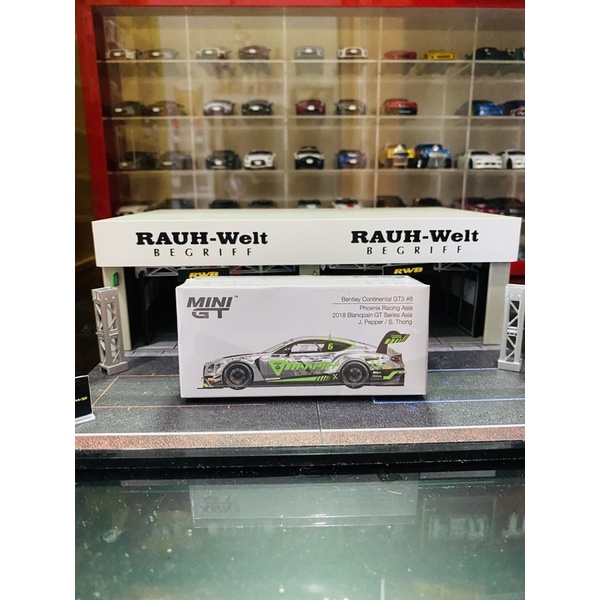 Mini GT No 222 Pop Race Aape Bentley Continental GT3 Phoenix Racing Asia Blancpain