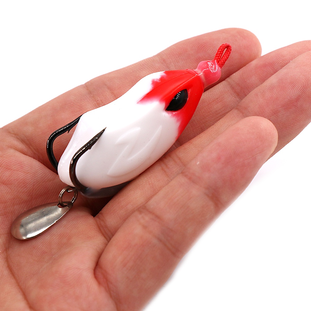 Umpan Pancing Soft Frog 4.5 cm 8g Katak Casting Soft Frog Lure Floating Bait 3D Eyes soft frog killer Top Water Fishing Lure With Sequins Umpan Ikan alat mancing