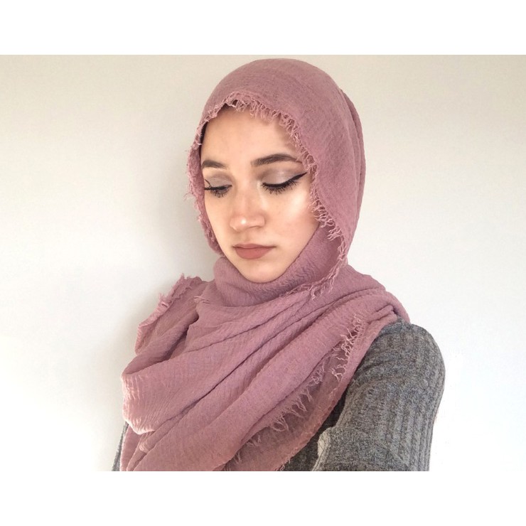 Hijab TR07 Model Premium Crinkle Arabian Jilbab Pashmina Katun Modis