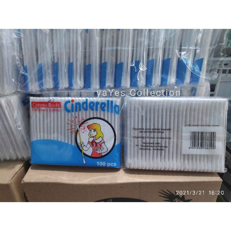 Cotton Buds Cinderella Baby Dewasa 100 - 50 pcs anak extra Fine Korek kuping Pembersih telinga pure