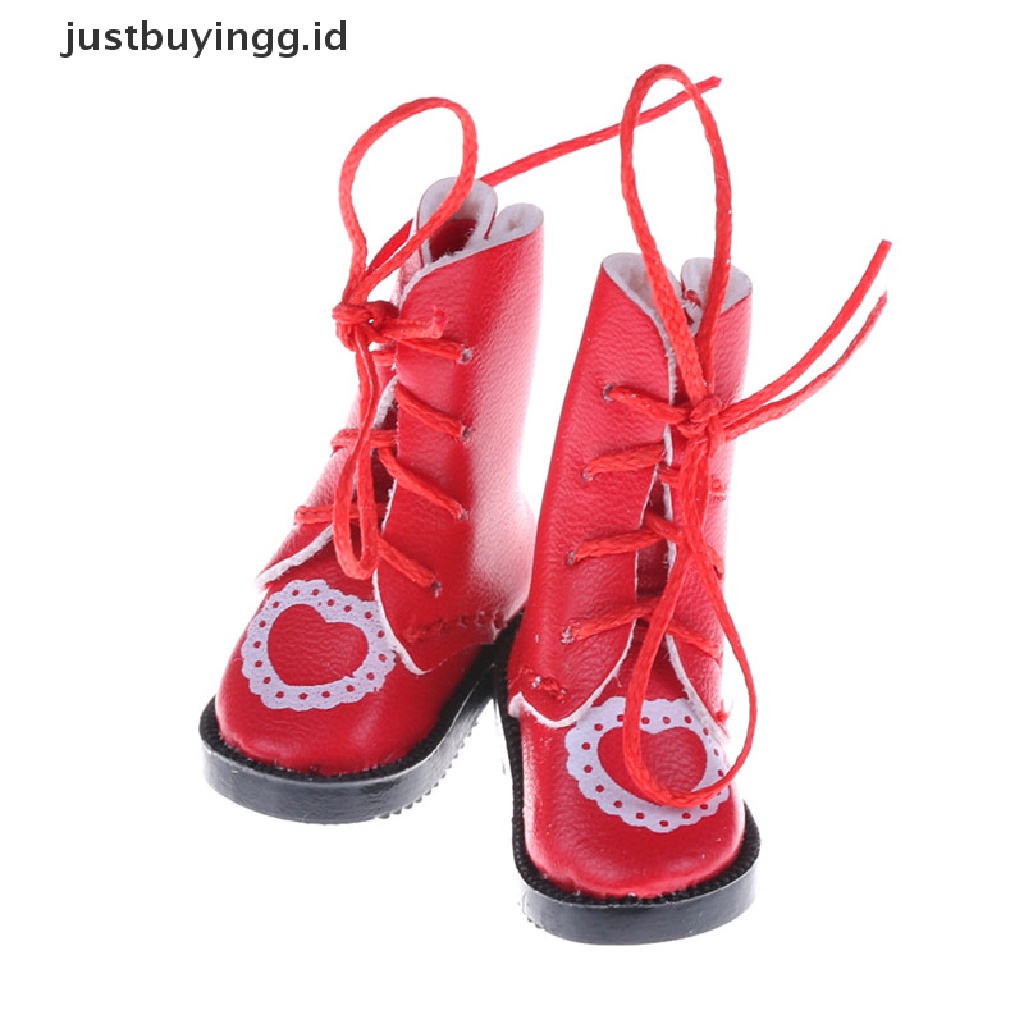 Justbuyingg.Id 1 Pasang Sepatu Boots Kulit Pu Aksesoris Boneka Bjd 1 / 8 Blythe Licca Jb