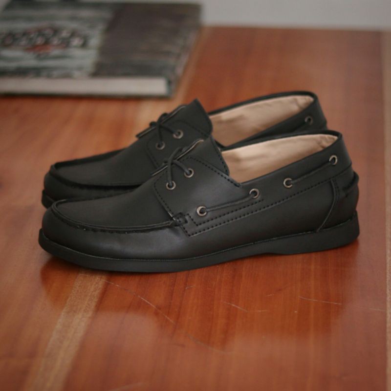 Valiant Sepatu Formal Pria Oxford Hitam Casual Kulit PU Antislip Original Branded