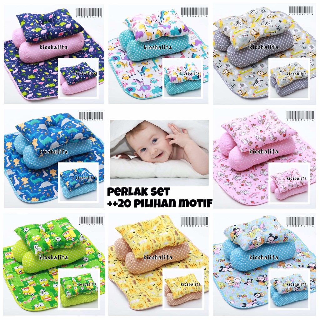 FREE TAS TRANSPARAN!! PERLAK SET MATRAS BAYI KASUR BAYI / ALAS OMPOL BAYI  / PERLENGKAPAN BAYI