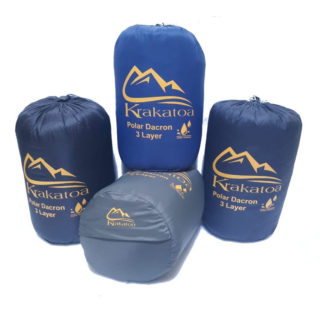 【Warna Dipilih】Sleeping Bag Polar Dacron SUPER 3 Layer WATERPROOF | Kantong WP SleepingBag Anti Air