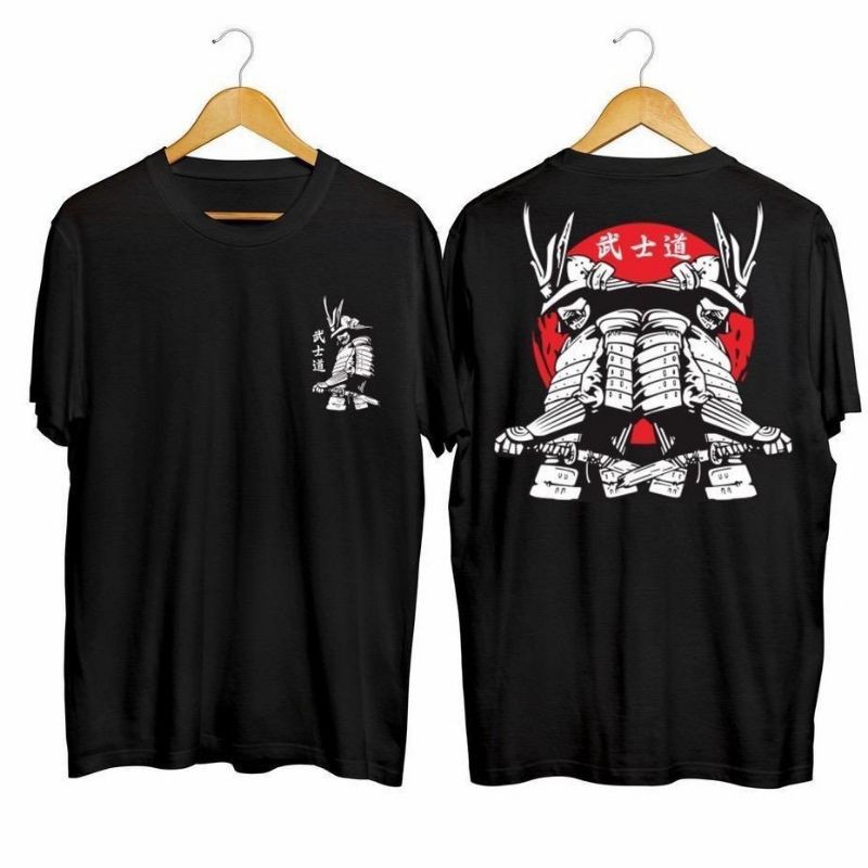 Fourfashion Kaos Pria Kaos Distro RONIN MIROR DB Black BC155