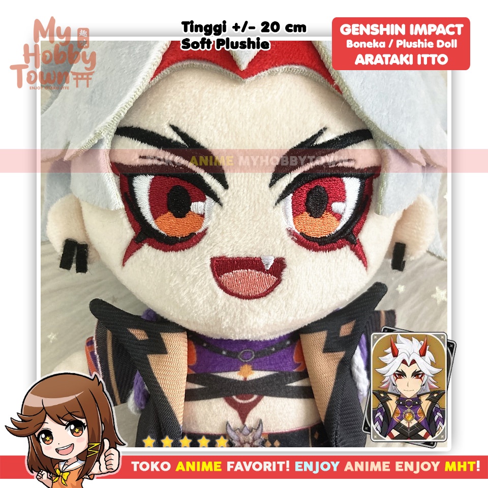 Boneka Anime Karakter Genshin Impact Arataki Itto Plushie Doll