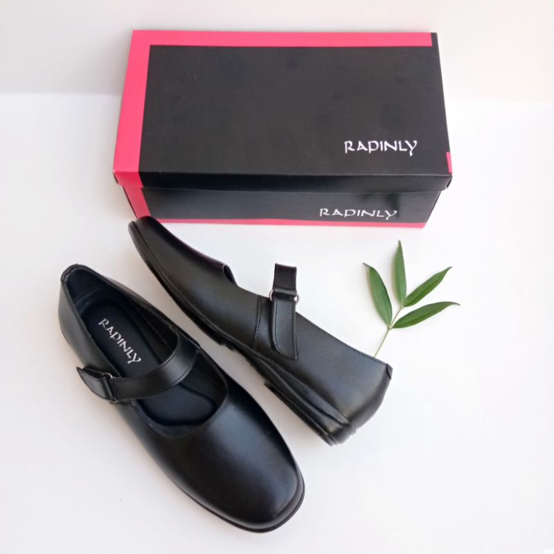 Sepatu Pantofel Wanita Kulit Flat Shoes