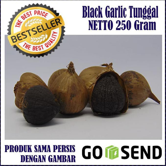

BLACK GARLIC TUNGGAL 250 GRAM - BAWANG PUTIH HITAM TUNGGAL/LANANG