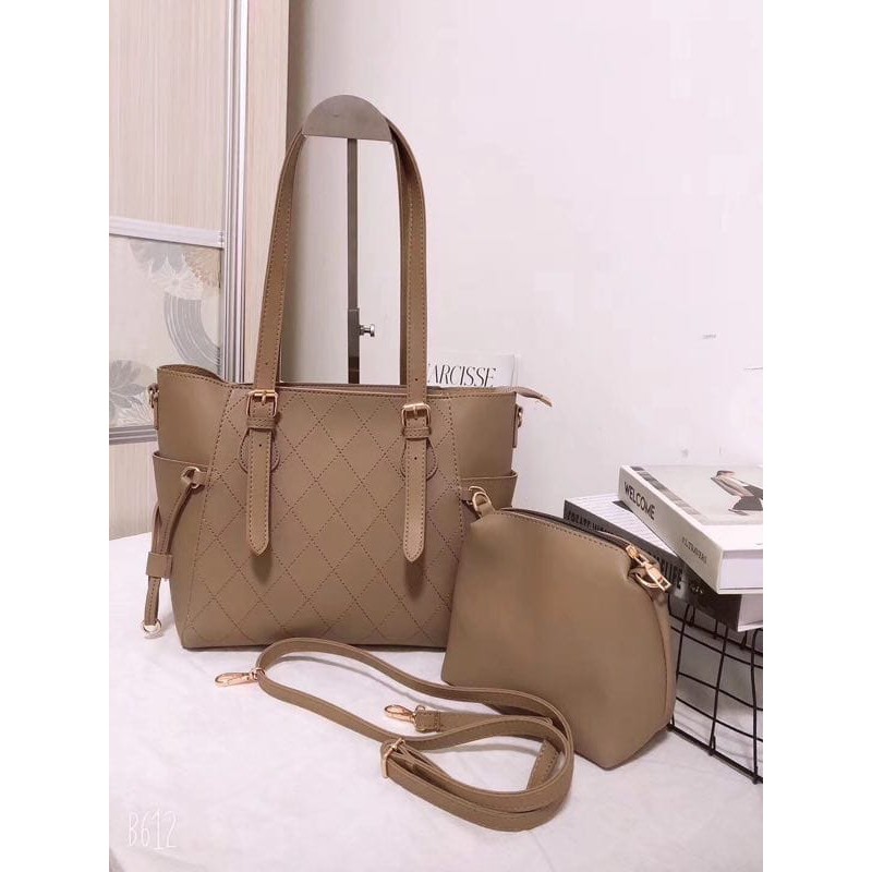 [RESTOCK] #6680 2 in 1 Tas jinjing bahu wanita shoulder hand bag cewe terlaris produk sesuai gambar