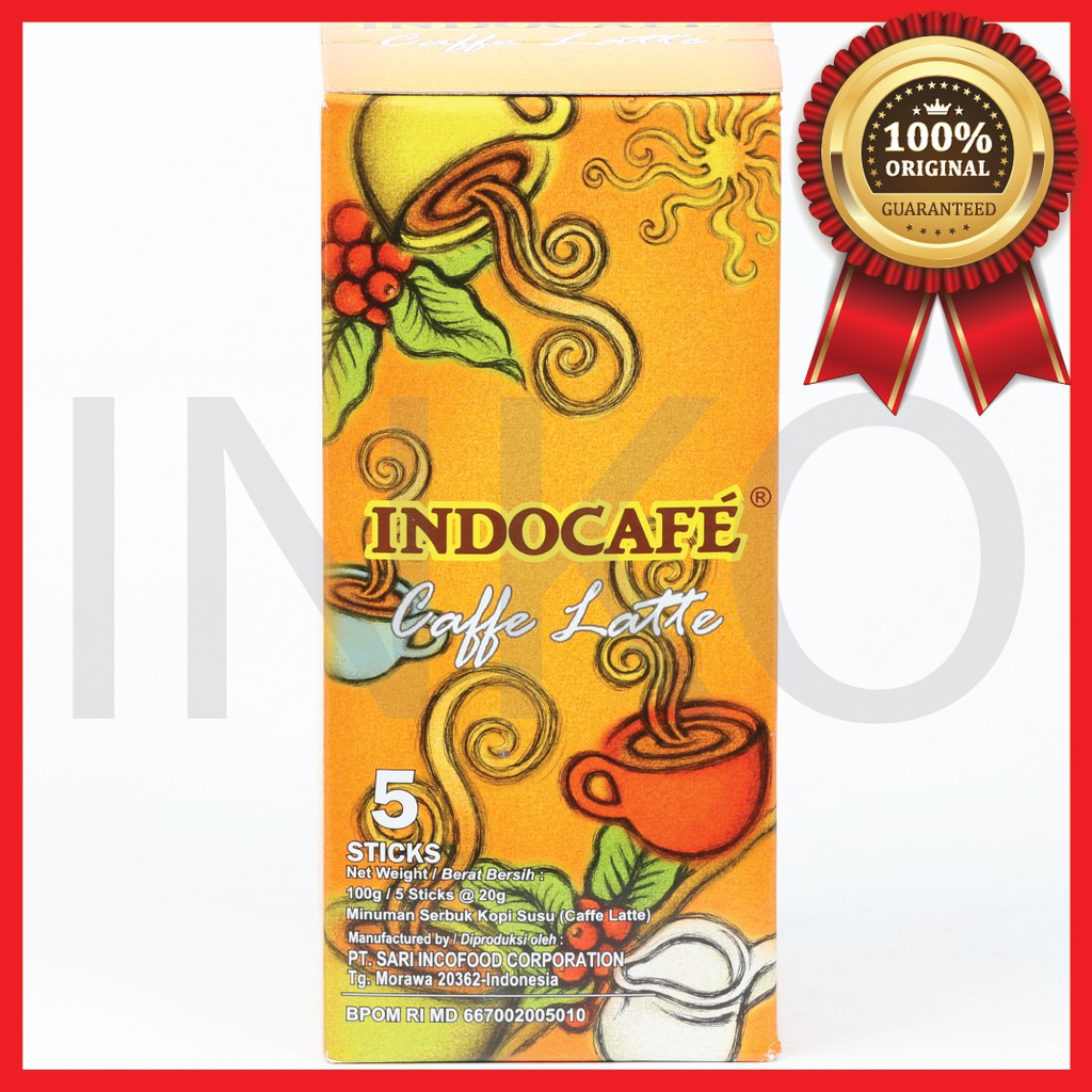 

INDOCAFE CAFFE LATTE KOPI SUSU KOTAK 5X20GR