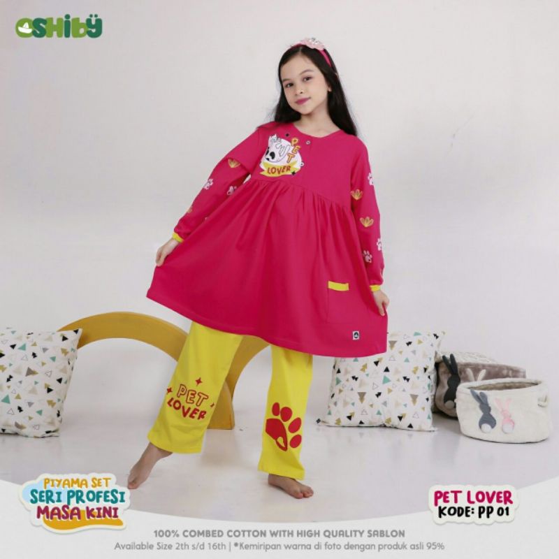 Oshiby || Setelan kaos anak perempuan