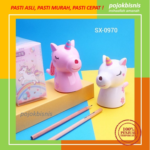 SERUTAN PENSIL UNICORN / SERUTAN PENSIL DUDUK MEJA / RAUTAN PENSIL UNICORN XIAOLINGJING SHARPENER