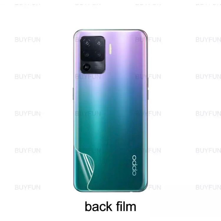 OPPO RENO 5F RENO 5 RENO 5 5G RENO 4 RENO 4F RENO 4 PRO ANTI GORES HYDROGEL BACK CLEAR BENING PLASTIK KHUSUS BELAKANG JELL PELINDUNG BODY ANTI JAMUR FULL COVER TRANSPARAN ANTI JAMURAN