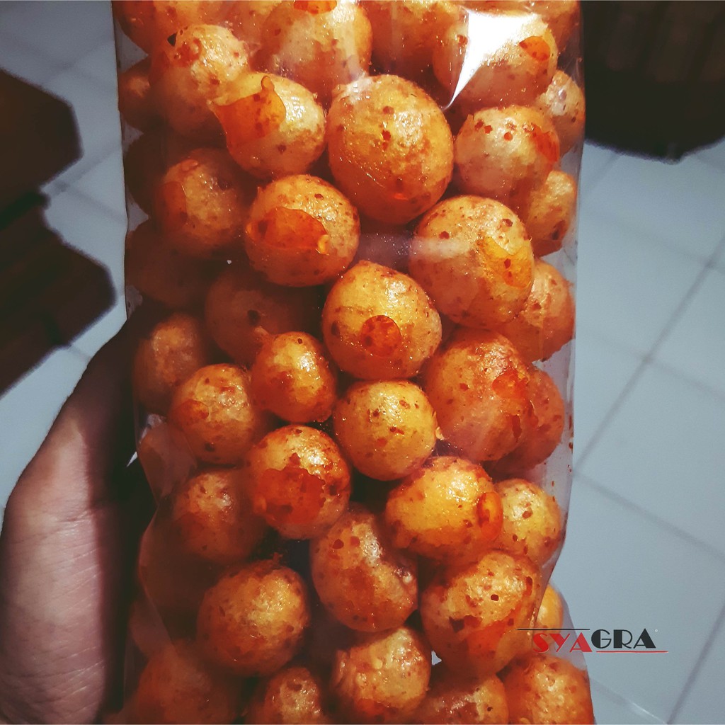 

Endog Lewo Emplod 500gr. Bola Singkong. Cemilan Pedas
