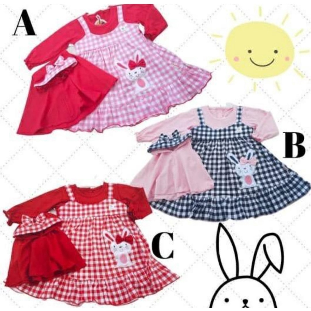 PROMO RAMADHAN Gamis Bayi Perempuan 3-18 Bulan Gamis  Rabbit/ Setelan Gamis Bayi